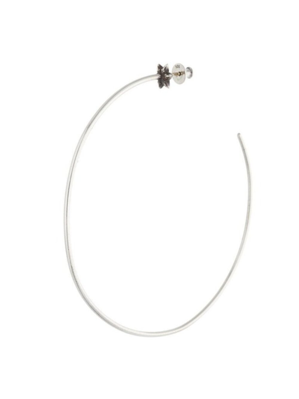 Chrome Hearts Hoop Star Silver Earrings